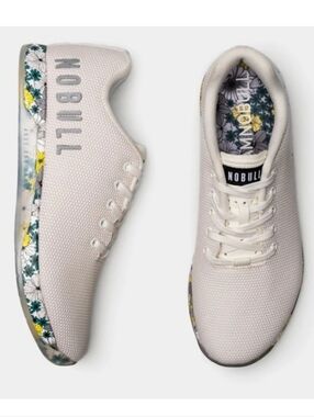 NOBULL Spring Fling Trainers with Yellow & Gray Floral Size 9.5 Women